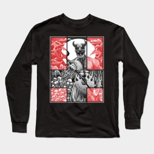 Gothic Cross Satan Long Sleeve T-Shirt